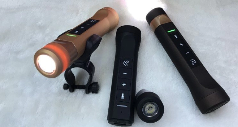 Linterna con Parlante para montar en bicicleta