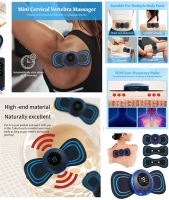 Masajeador Cervical,  en ABS + PP, con  8 modalidades, recargable con USB