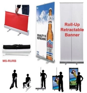 Porta Banner Retractil, de 60 x 120, 80 x 200 o 120 x 200 cmts