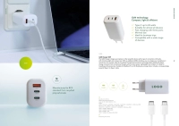 Multipuerto de Carga Rapida x 3, en ABS, para Viajes, 66 x 43.5 x 26.5 mm