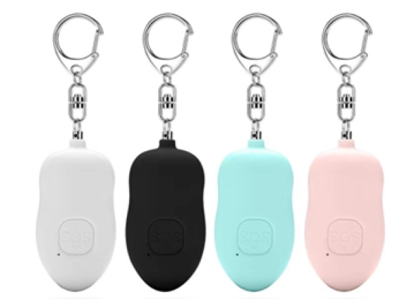 Alarma Personal, en ABS, con  llavero, tamaño 75 x 40 x 20 mm, en caja