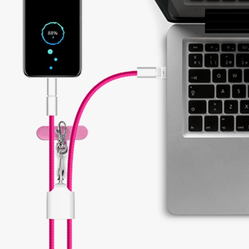 Cinta Porta celular con Cargador 4 en 1, 60W carga rapida y data transfer