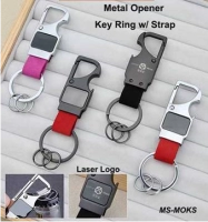 Llavero Metalico Carabinero Destapador con argollas, 9.3 x 2.5 x 3 cmts