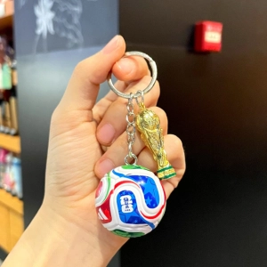 Llavero Balon Mundial de Futbol en PVC y Copa del Mundial