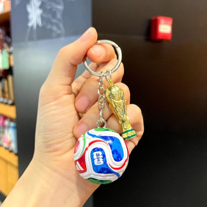 Llavero Balon Mundial de Futbol en PVC y Copa del Mundial