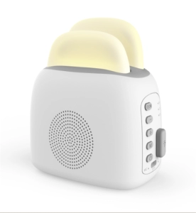 Parlante BT, con White Noise, y Luz Nocturna,  en ABS, 10.3 x 9.6 x 6.3 cmts