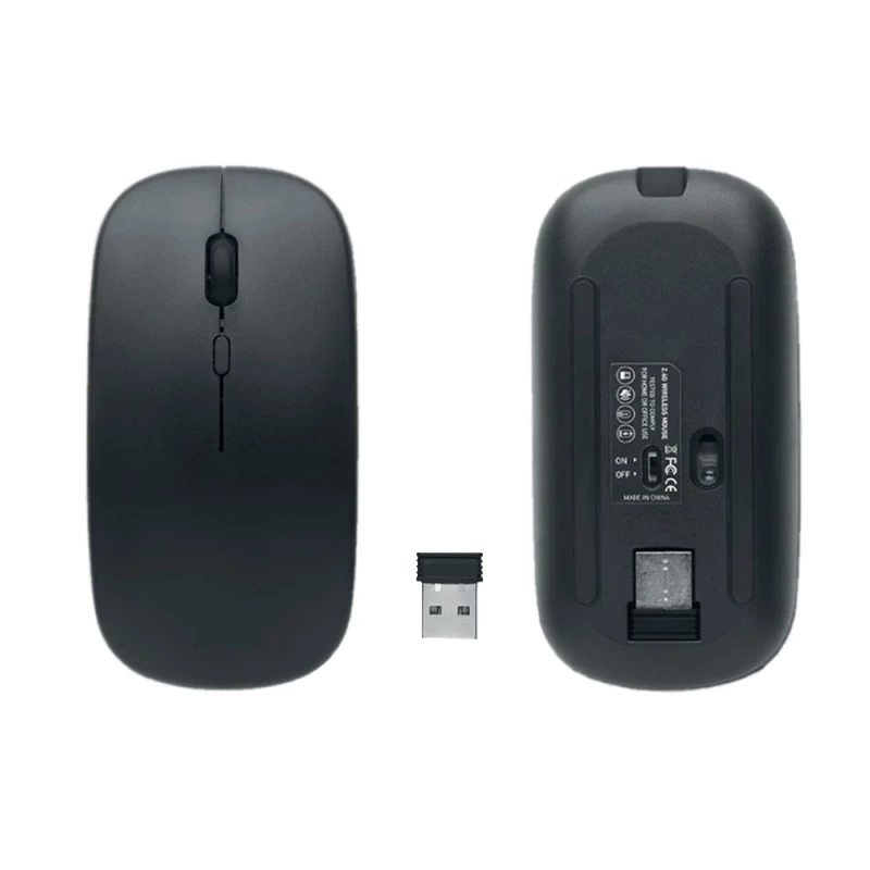 Mouse Inalambrico en caucho siliconado, tamaño 11 x 5.9 cmts