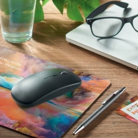 Mouse Inalambrico en caucho siliconado, tamaño 11 x 5.9 cmts