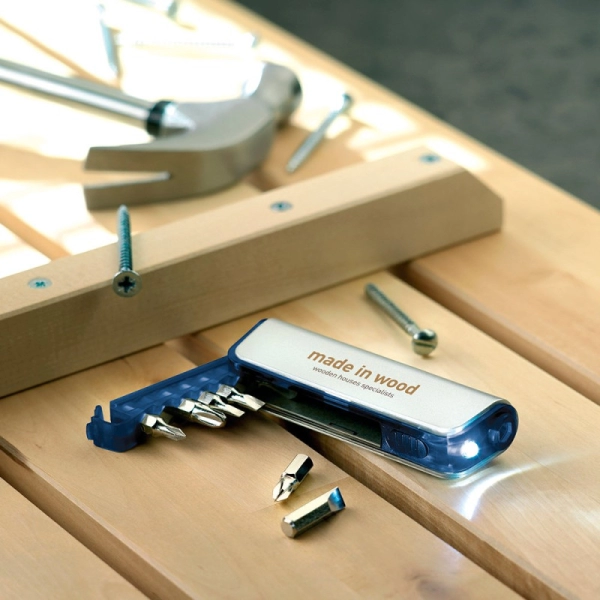 Herramientero Largo, set de 6 destornilladores con linterna LED, 10 x 3.2 x 1.7 cmts