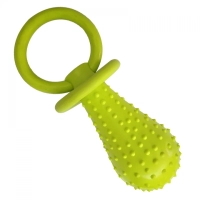 Chupo Lassie, para mascotas, en caucho, con abertura para comida, 15x5 cm