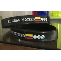 Manilla Continua, en silicona, con logo estampado a uno o varios colores