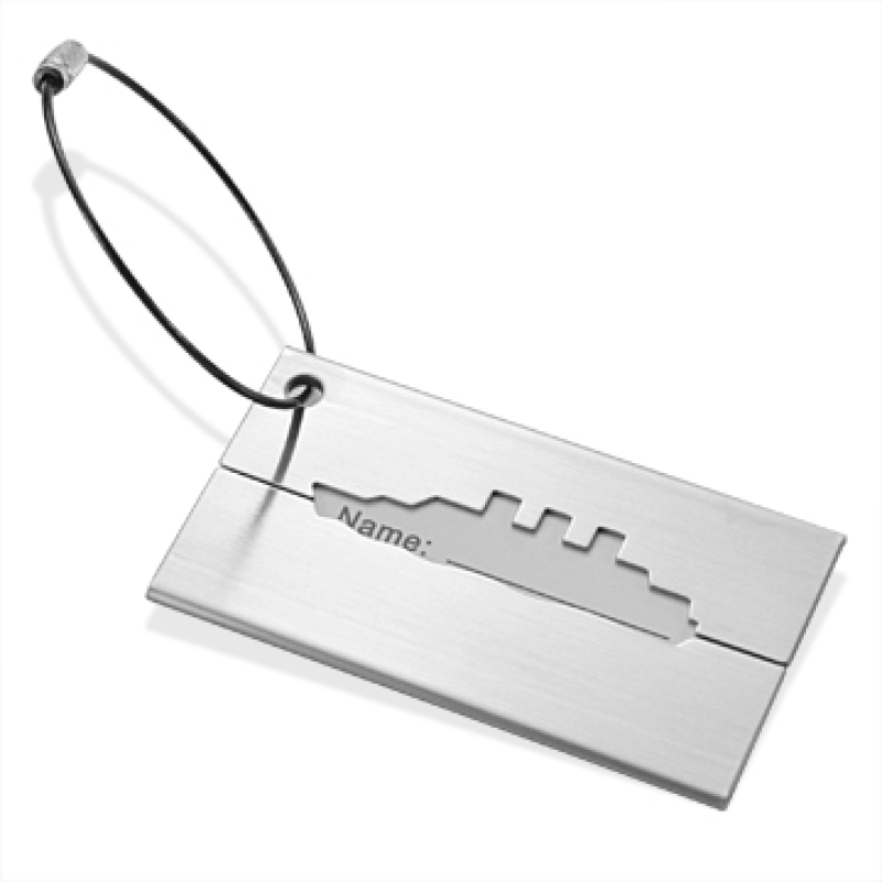 Identificador de Maletas elaborado en Aluminio
