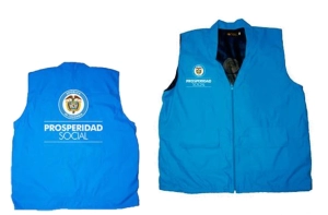 Chaleco Torino, en tela antifluido, con forro interno