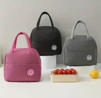 Lonchera Gallery, bolsillo exterior, interior aluminizado, 25 x 25 x 15 cmts