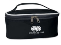 Cosmetiquera Manhattan, en lona, con manija, de 28 x 15 x 12 cmts