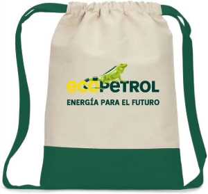 Tula Parma, en algodon 100%, bicolor, 41 x 35 cmts, c/cinta faya tipo morral