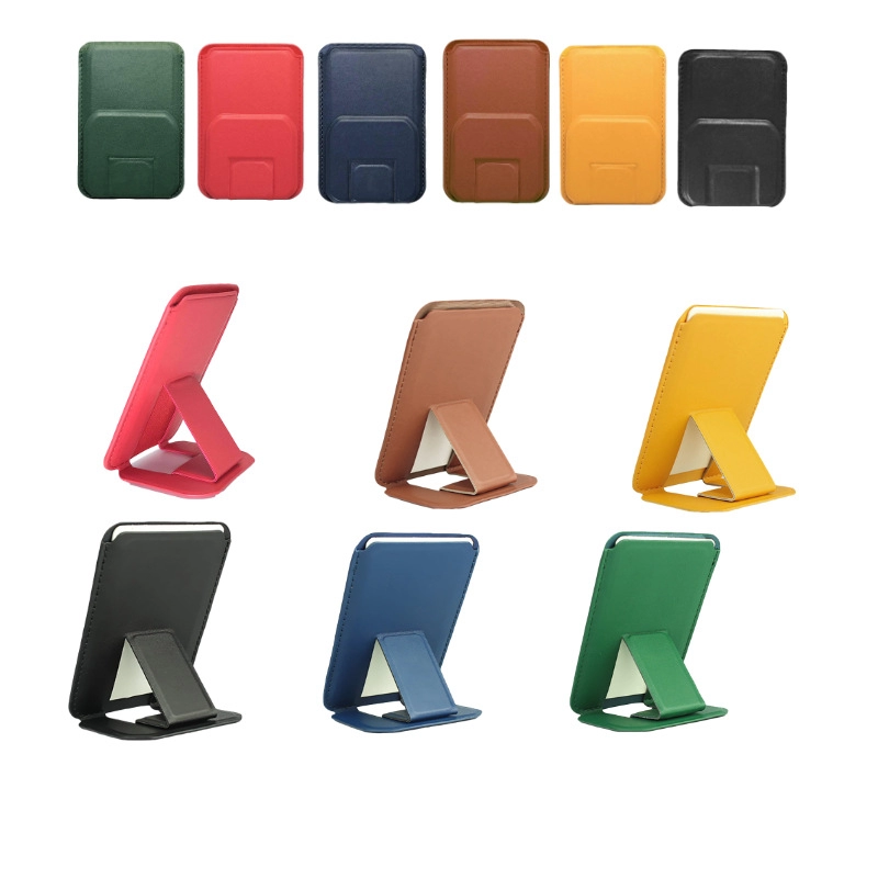 Stand Protector y Bolsillo Magsafe para Celular en PU, de 10 x 6.5 cmts