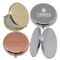 Espejo Circular metalico, 6.5 cmts de diametro.