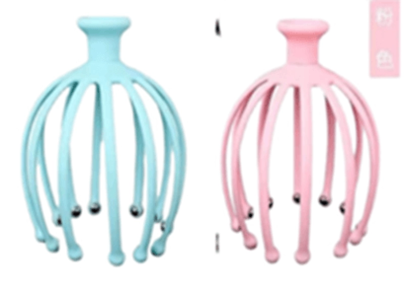 Masajeador de Cabeza, en silicona, de 11 x 16 cmts