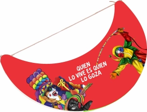 Visera Troquelada en carton cal. 325, ovalada, 26 x 11.5 cmts, con hilo elastico