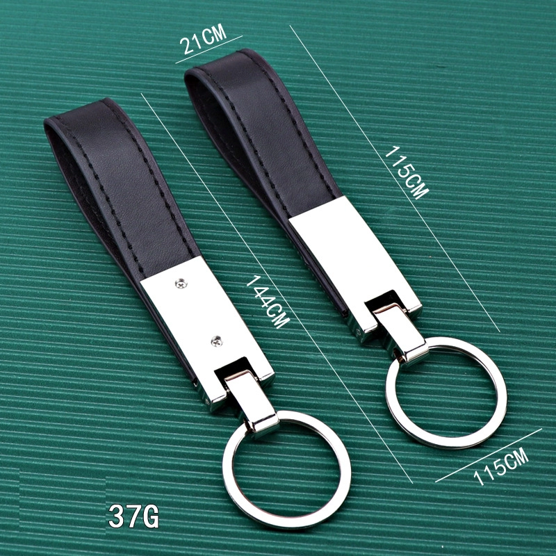 Llavero Metalico con Cuerina, de 11.5 x 2.1 cmts