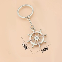 Llavero Metalico diseño Timon de Barco, tamaño 3.8 x 3.4 cmts