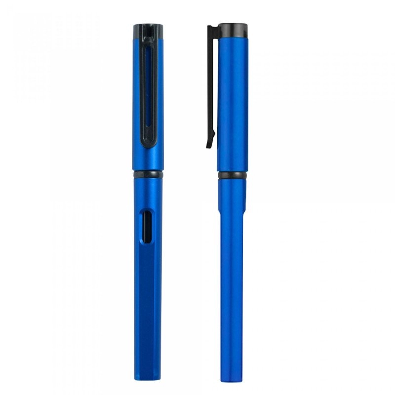 Boligrafo Halland, plastico, tapa removible y mina de tinta gel