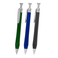 Boligrafo Martin, plastico, con clip plateado