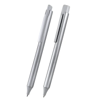 Boligrafo Falcao, clip de color gris, cuerpo plastico