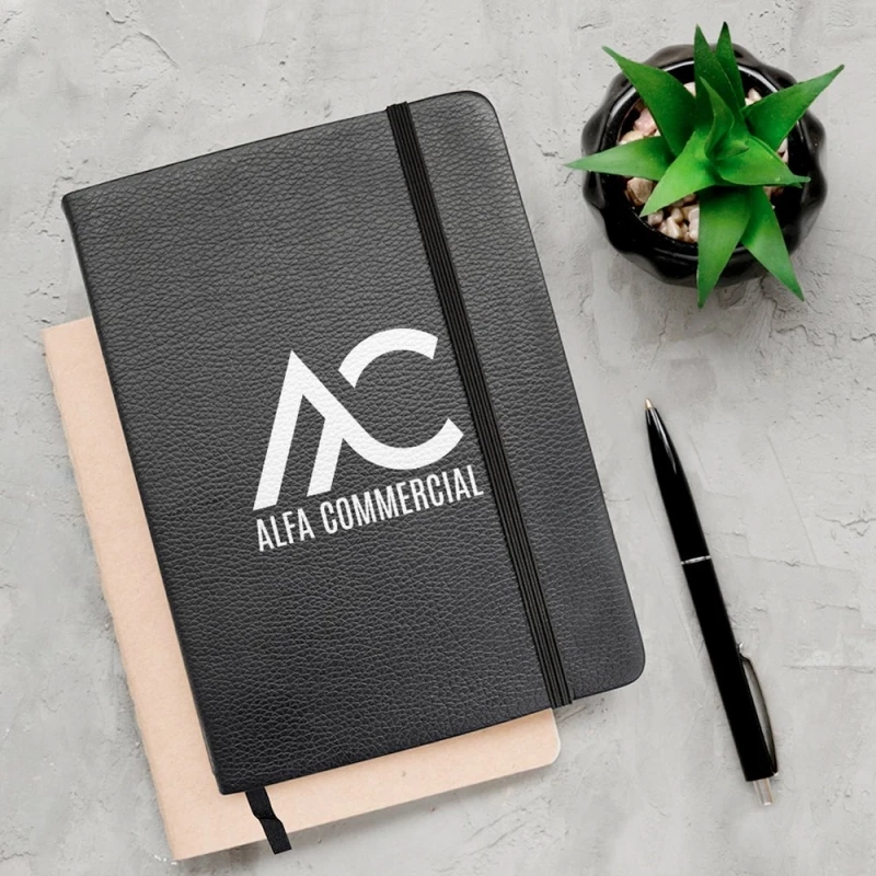 Agenda Dubai, en napa con textura de cuero, cosida, 80 hojas, 13.5 x 18 cmts