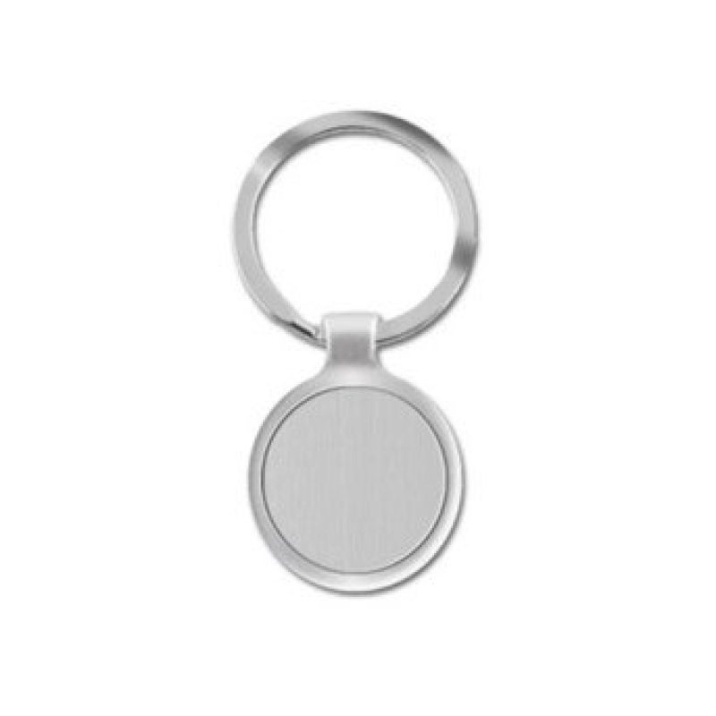Llavero Circular metalico, 2.8 x 3.7 cmts.