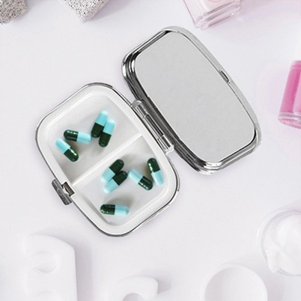 Espejo Pastillero con espejo, 4.6 x 1.4 cmts