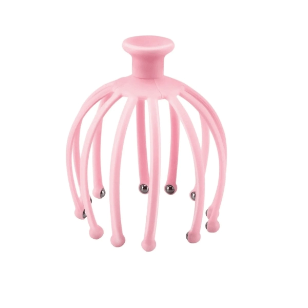 Masajeador de Cabeza, en silicona, de 11 x 16 cmts