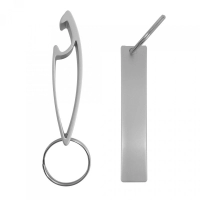 Llavero Destapador Metalico, 7 x 2.5 cmts.