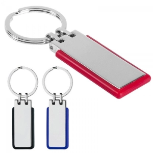 Llavero Frame, metalico, con borde siliconado, 8.7 x 2.3 x 0.5 cmts.