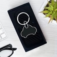 Llavero Limo, metalico en forma de carro, de 3.8 x 2.7 cmts.