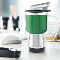 Mug Lucca, 16 oz, exterior acrilico, vaso interior en acero inoxidable, 15.8 x 8.7 cmts