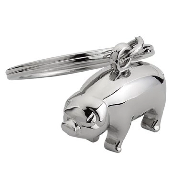 Llavero Metalico en forma de Cerdito en 3D