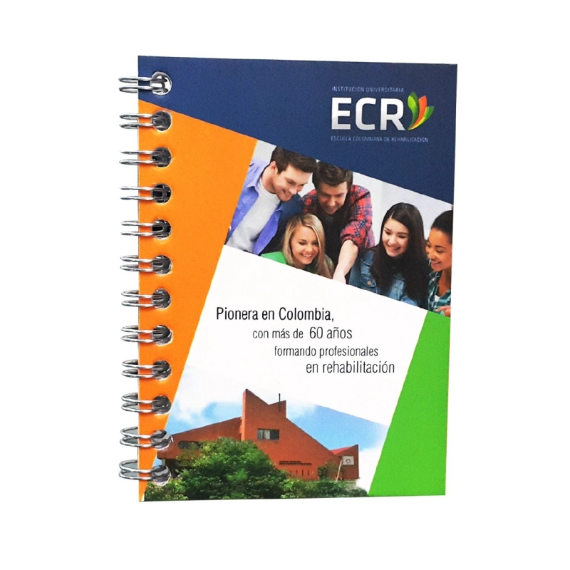 Cuaderno Argollado pasta dura, Media Carta, de 23 x 16 cmts