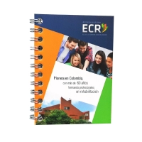 Cuaderno Argollado pasta dura, Media Carta, de 23 x 16 cmts