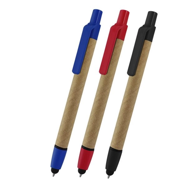 Boligrafo Platini, en carton y plastico, con stylus, para pantallas táctiles
