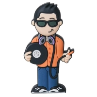 Memoria USB en PVC 2D diseño Disc Jockey
