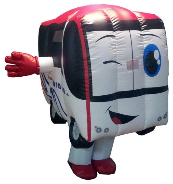 Dummy Inflable Caminante en forma de Bus