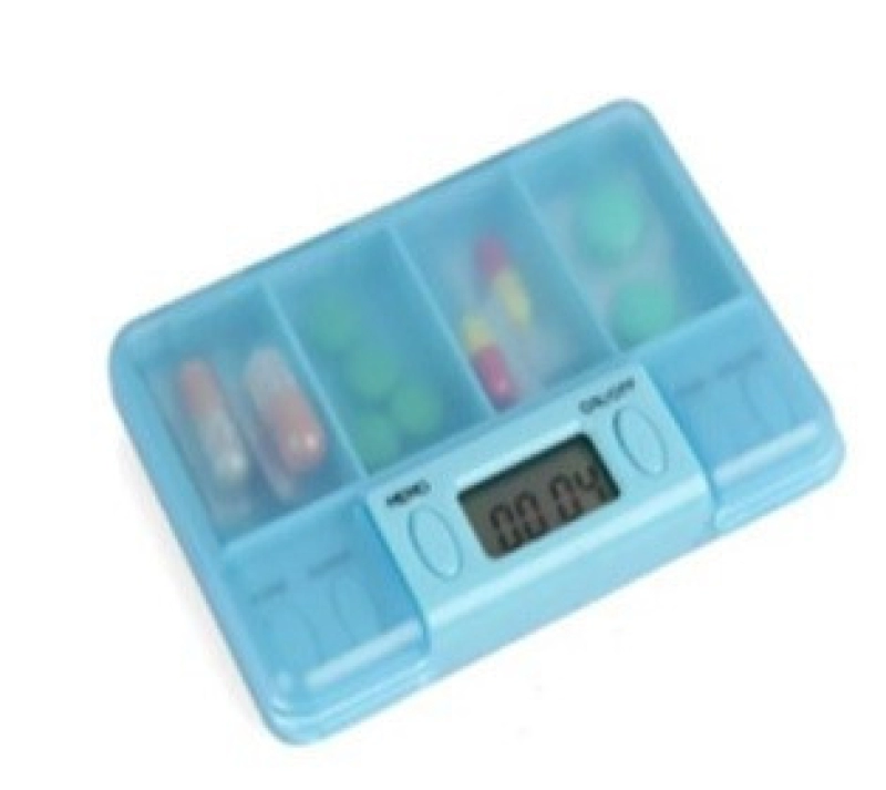 Porta Pastillas con Timer, elaborada en ABS