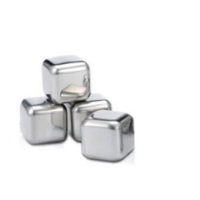 Set de 4 Cubos de hielo en acero inoxidable