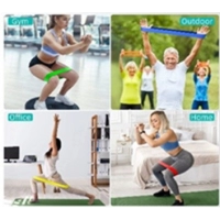 Set de 5 bandas en Silicona, para hacer ejercicio