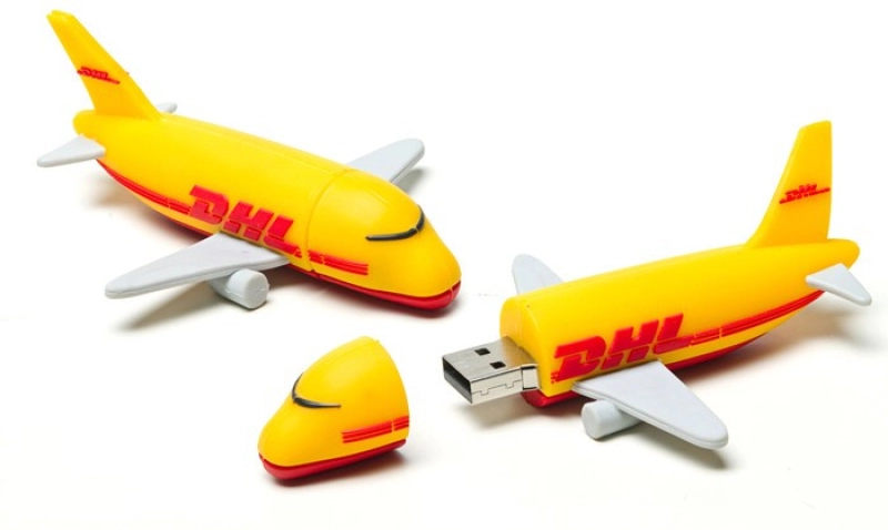 Memoria USB en PVC 3D diseño Avion de DHL