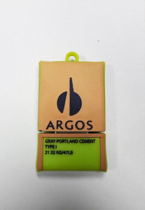 Memoria USB en PVC 2D diseño Saco de Cemento