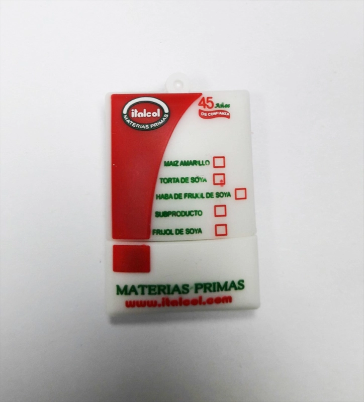 Memoria USB en PVC 2D diseño Saco de Materias Primas