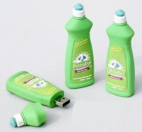 Memoria USB en PVC 3D diseño Botella de Detergente